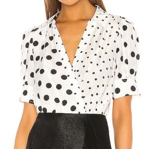 TANYA TAYLOR ANGELA POLKA DOT TOP
